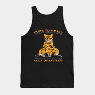 Even Baddies Get Saddies Cat Tank Top